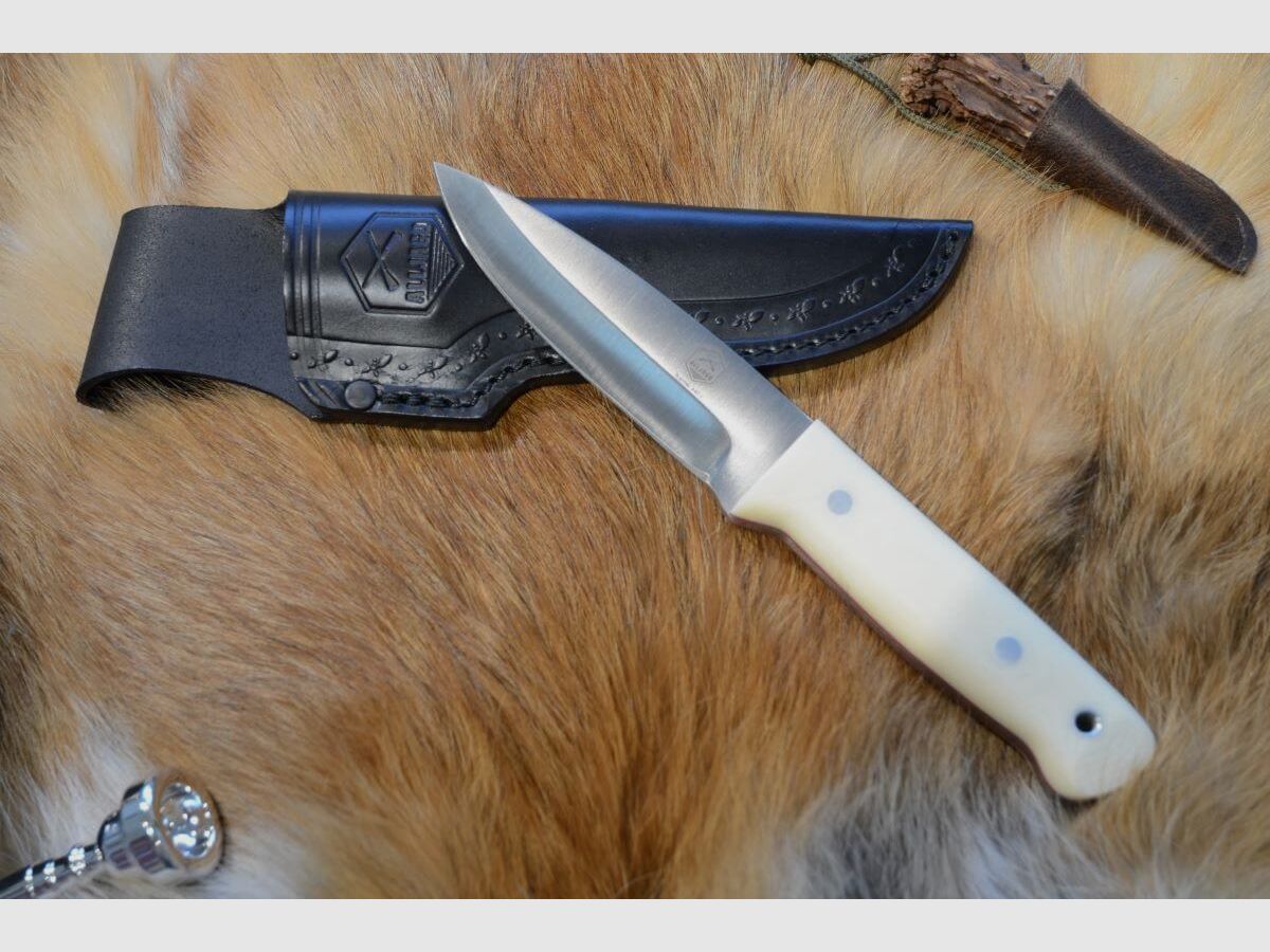 Couteau de chasse Alljagd en micarta ivoire, image 3 sur 6