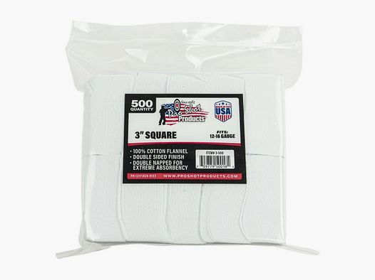500 Patches 3" Eckig 12GA-16GA