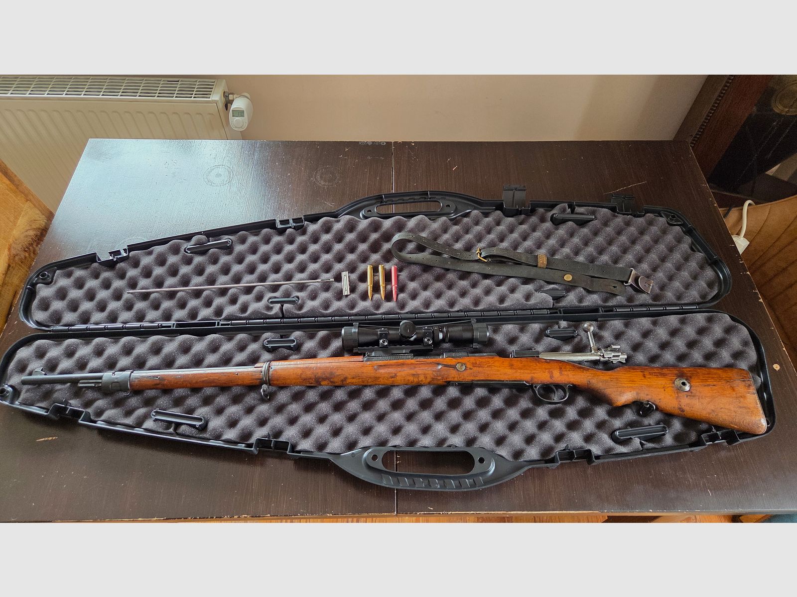 Mauser G98*Kal. 8x57 IS*Telescopische richtkijker*Totale lengte 1250 mm*Loop 740 mm