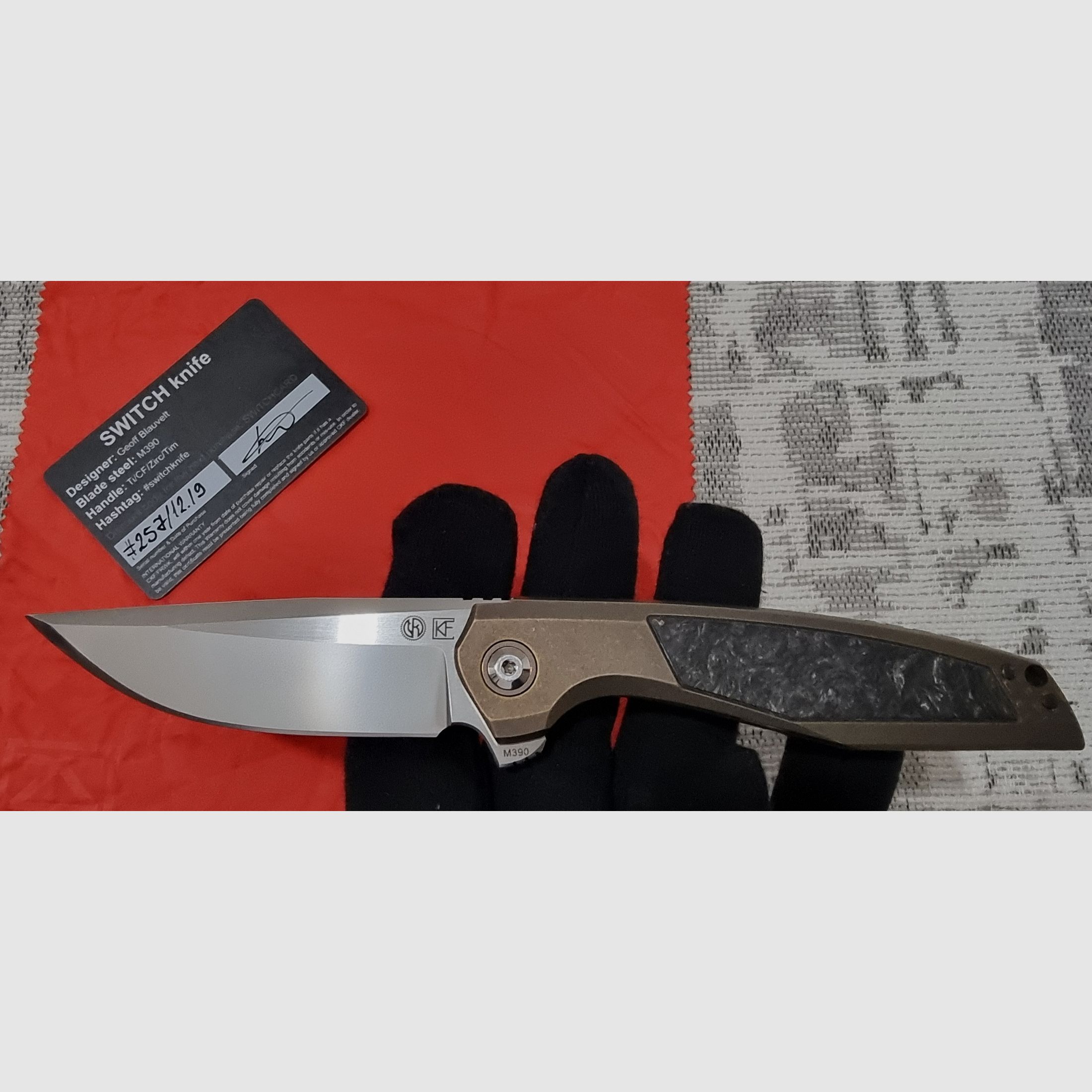 CKF Switch #257 – Tuff Knives – Beperkt 333 – M390 – Volledig titanium – nieuw