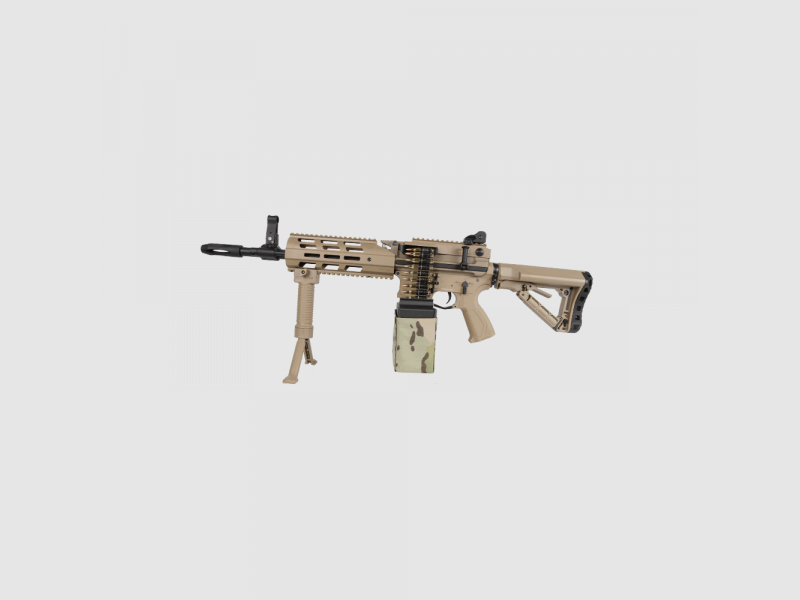 G&G CM16 LMG - S-AEG - DESERT - 6MM - AIRSOFT