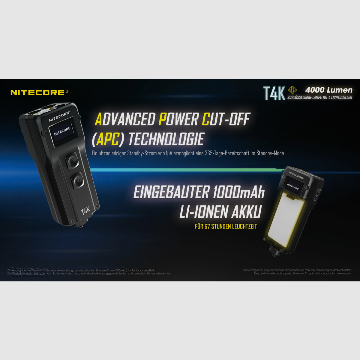 Nitecore T4K LED Taschenlampe 4000 Lumen