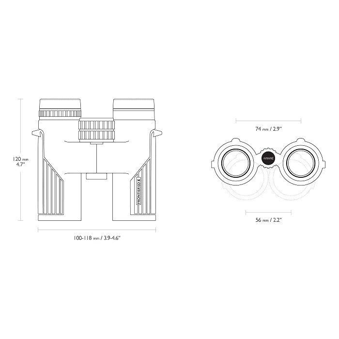 Hawke Frontier HD X 10x32 Fernglas, grau, Bild 5 von 26