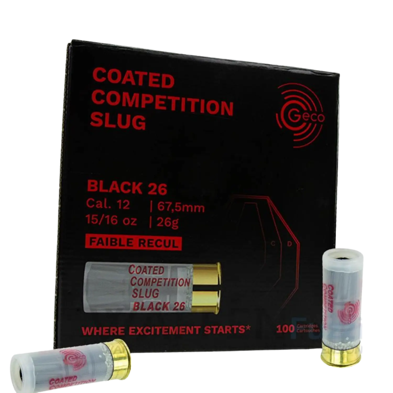 Coated Competition Slug Black 26g Caliber 12/67.5 25 Shots