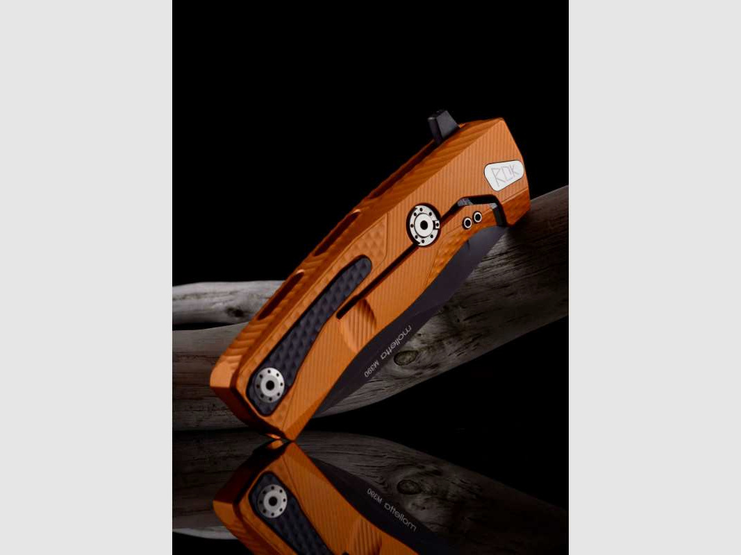Lionsteel ROK Aluminium Taschenmesser, orange, schwarz