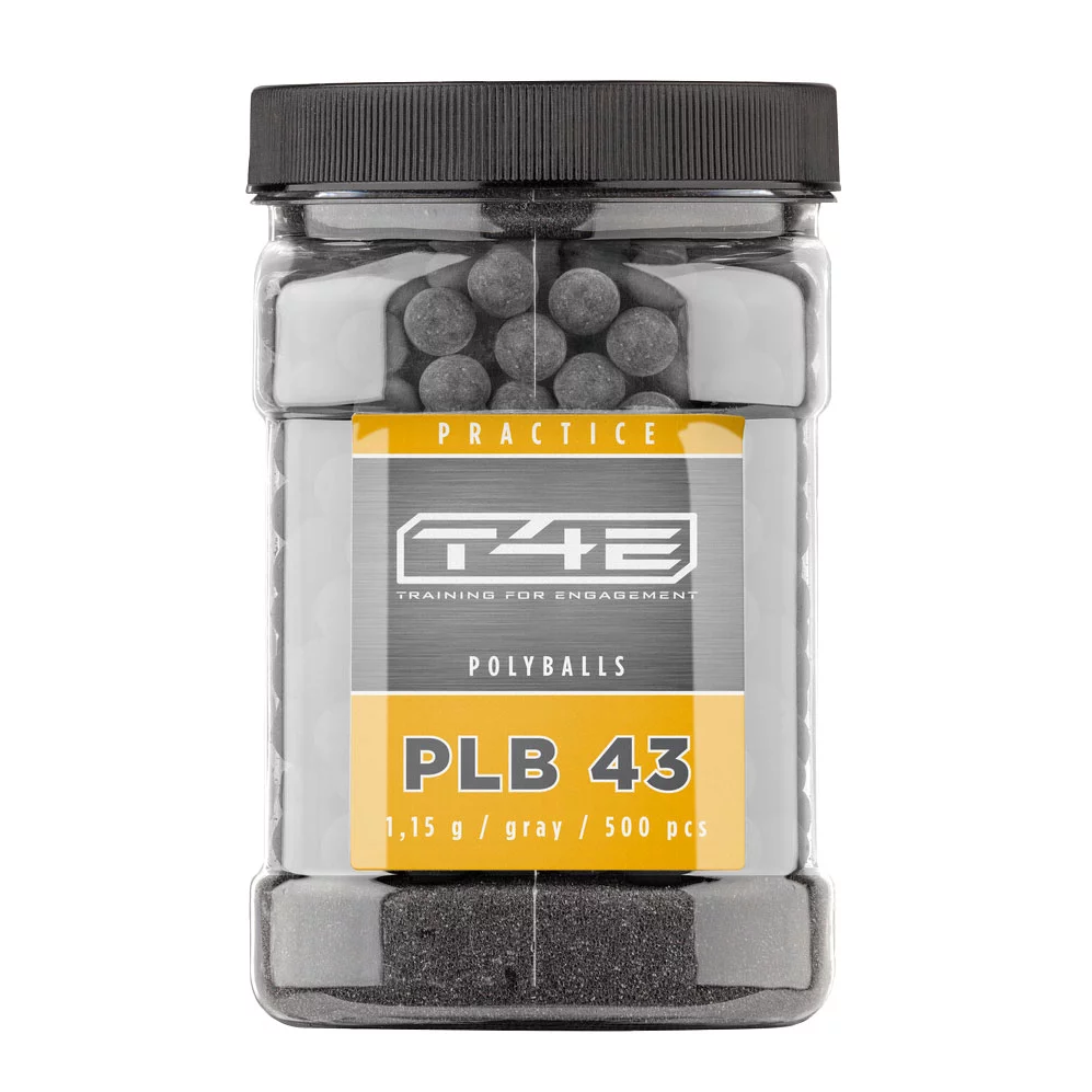 T4E Practice PLB polyurethaankogels kal. .43 500 stuks grijs (2.4505), afbeelding 2 van 4