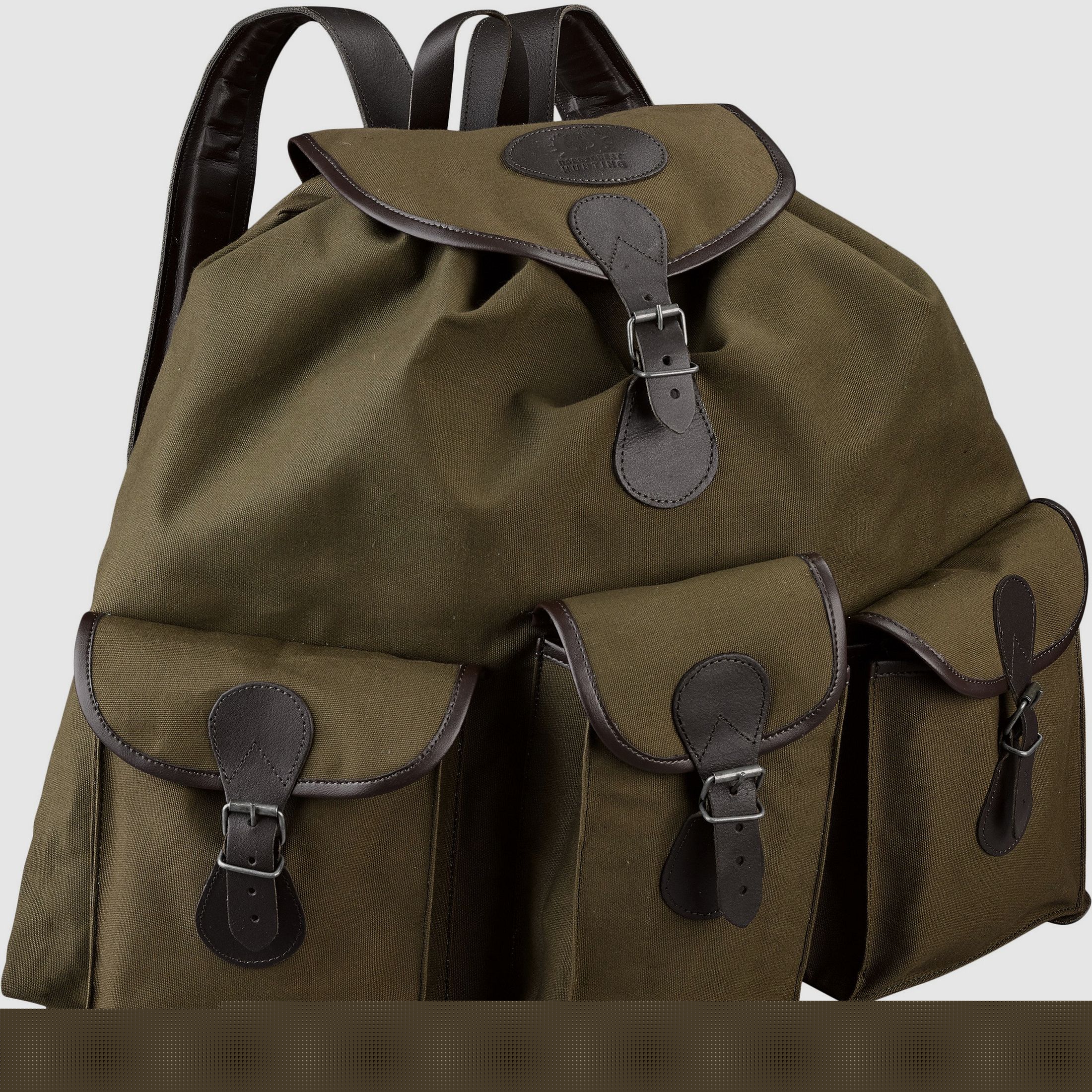 Nordforest Hunting Canvas Backpack with Leather Applications
