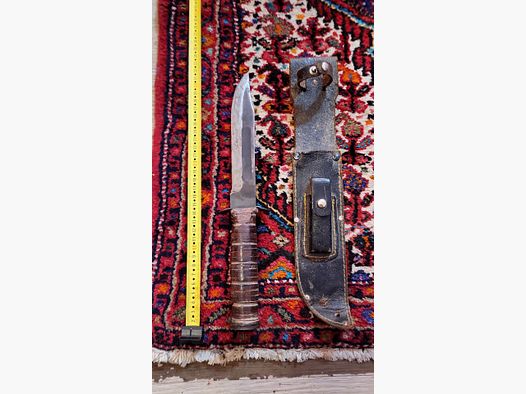 KA-BAR USMC Kampfmesser – Original aus dem Zweiten Weltkrieg (ohne erkennbare Prägung)