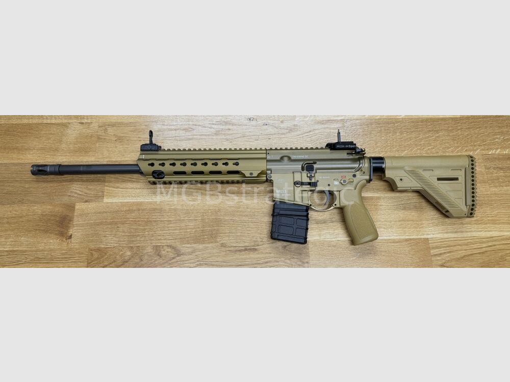 Heckler & Koch MR223 A3 Slim-Line 16,5" Lauf - halbautom. Büchse .223Rem Farbe sandfarben RAL8000 - System HK416 - sportlich zugelassen!