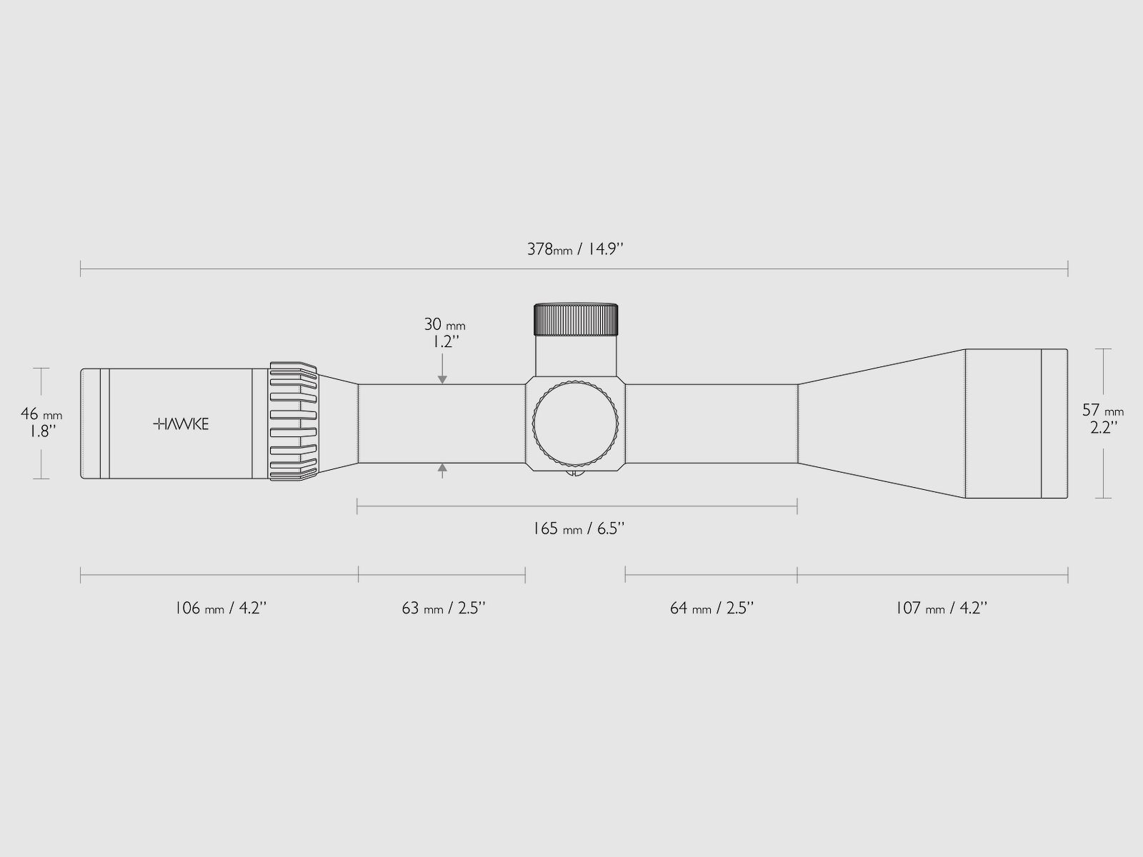 Hawke 13321 AIRMAX 30 WA SF 6-24x50 AMX IR reticle