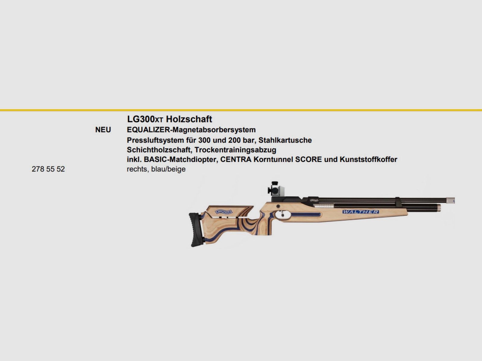 Air rifle LG 300 XT LG300XT wooden stock in top condition late model