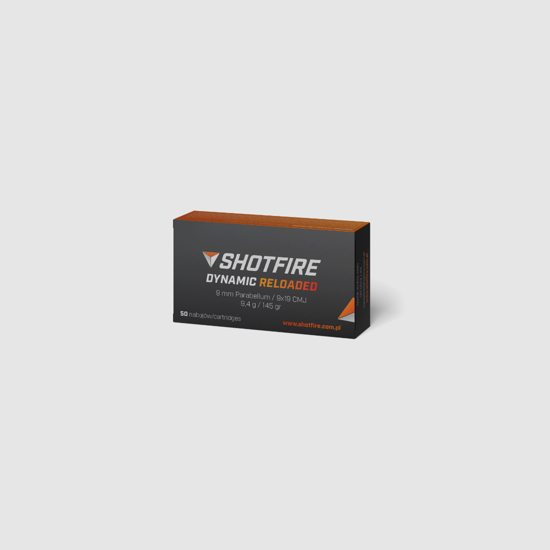 AMUNICJA 9X19 - SHOTFIRE DYNAMIC RELOADED - CMJ 145gr/9,4g, zdjęcie 1 z 2