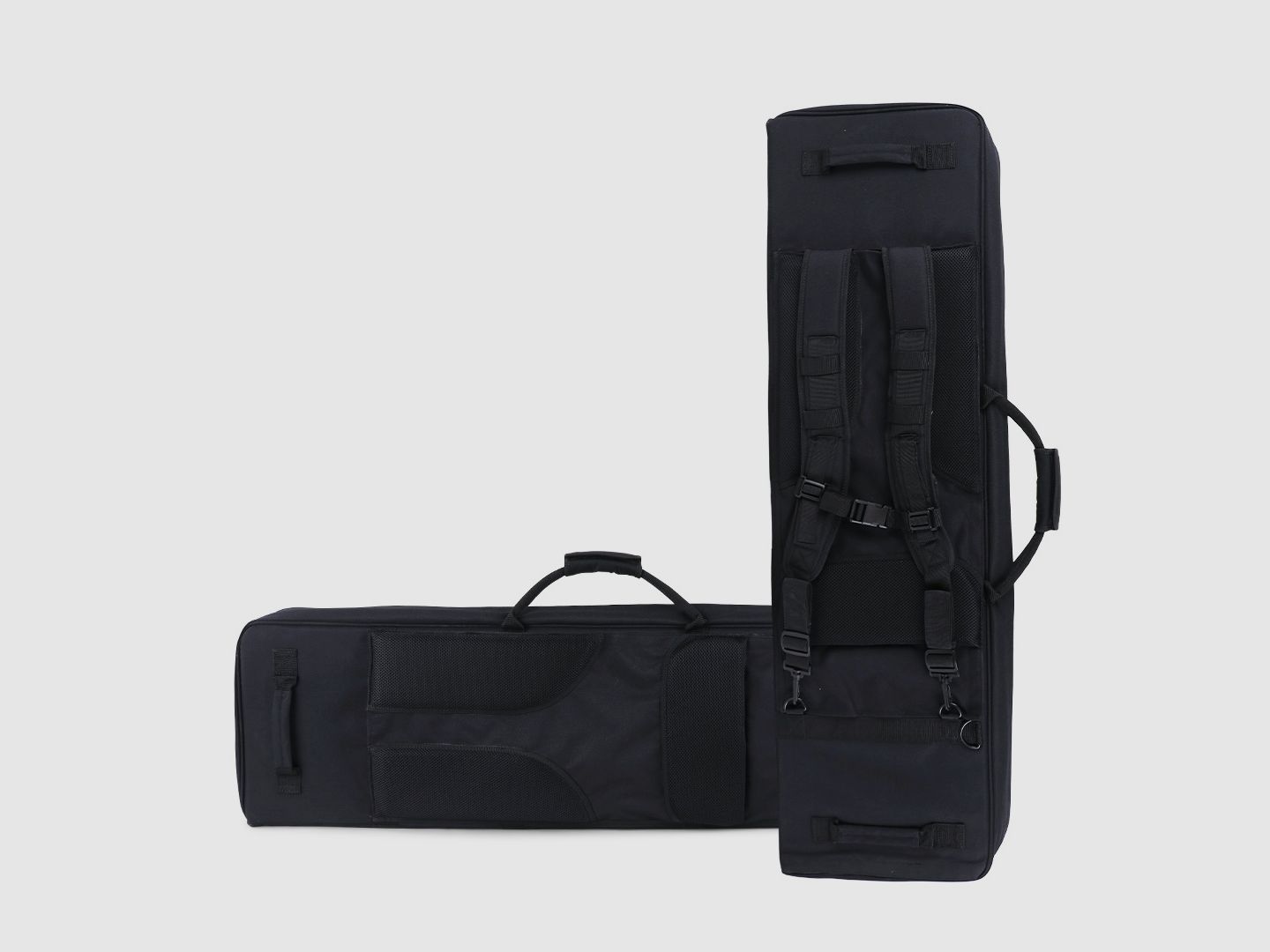 Winter Gun Cases Gun Bag Tactical 110 cm – Laser-Cut MOLLE, Backpack Carrying System, 1000D Nylon (Night)