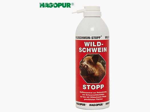 1x Hagopur WILDSCHWEINSTOPP "rot" 400ml > intensiver Duft = wirksamer Schutz vor Schwarzwildschäden