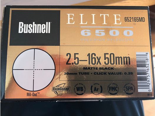 Bushnell lunette de visée Elite 6500 2.5-16x50