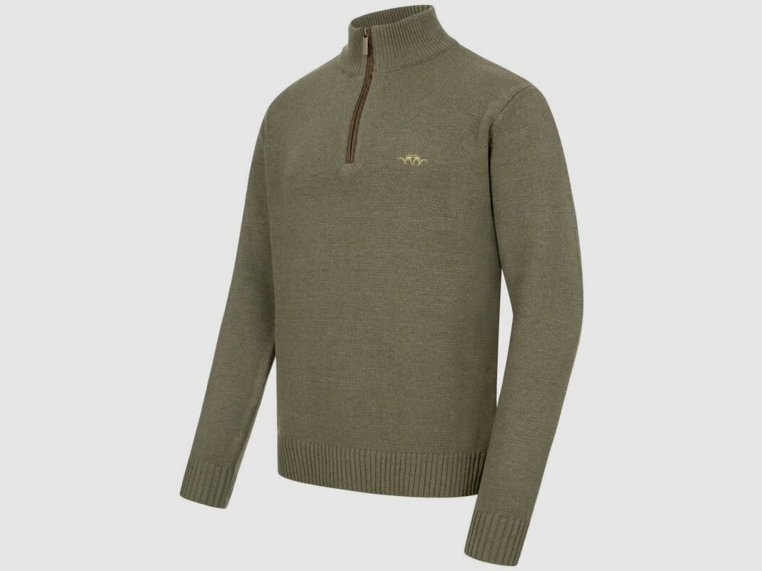 Blaser Herren Woll HZ Sweater dunkeloliv XXL