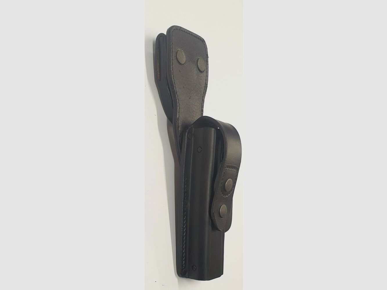 unbekannt Leder Holster P7 von der bayrischen Polizei, schwarz Leder, links