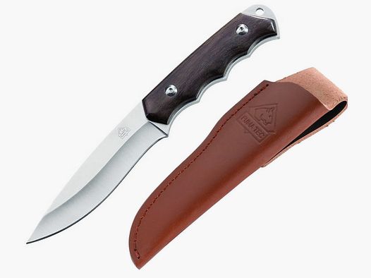 Puma TEC knife, full tang construction, rosewood, with leather sheath