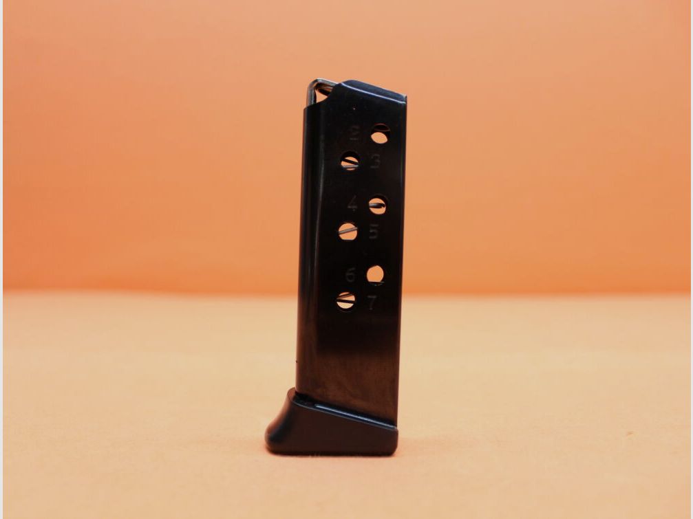 MEC-GAR Walther PPK: Magazin MEC-GAR 7-Schuss brüniert mit Magazinschuh 7,65mmBrowning