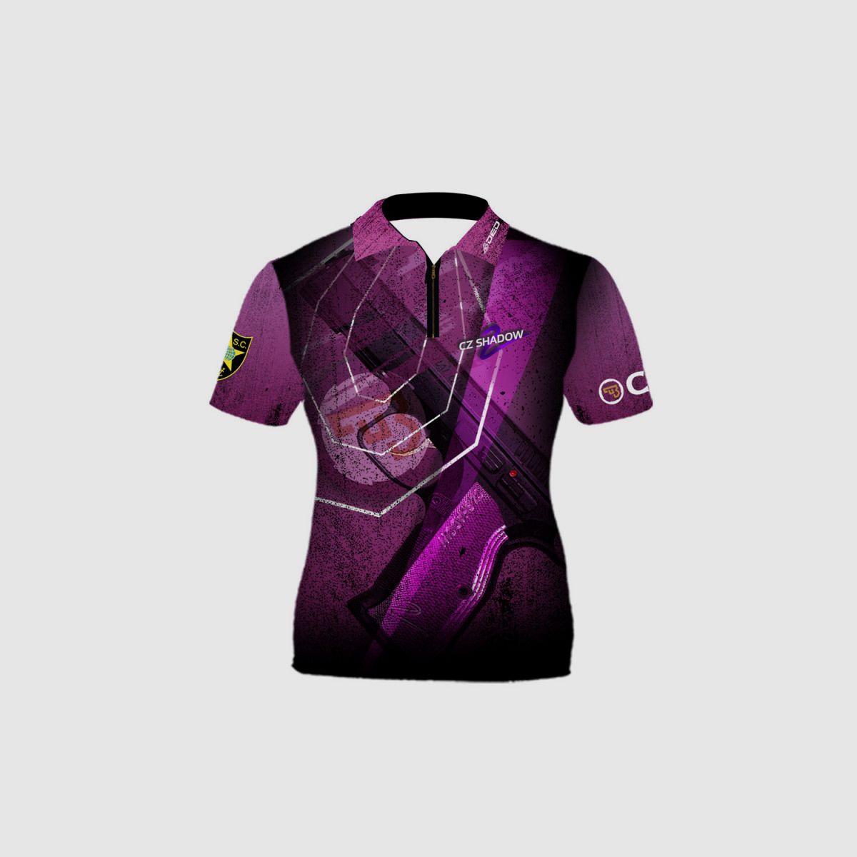 DED CZ Shadow 2 Purple T-Shirt, Größe: XXL, Benutzerdefinierter Name: Kein Name, Kleidungstyp: Kinder, Bild 3 von 3
