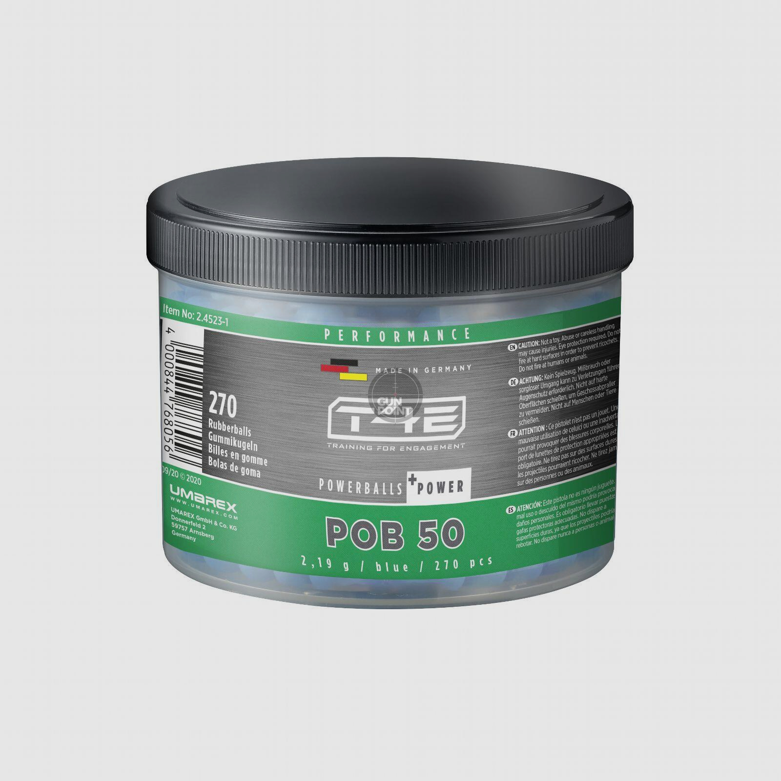T4E Powerballs Performance POB 50 cal. .50, Inhalt: 270 Stk.