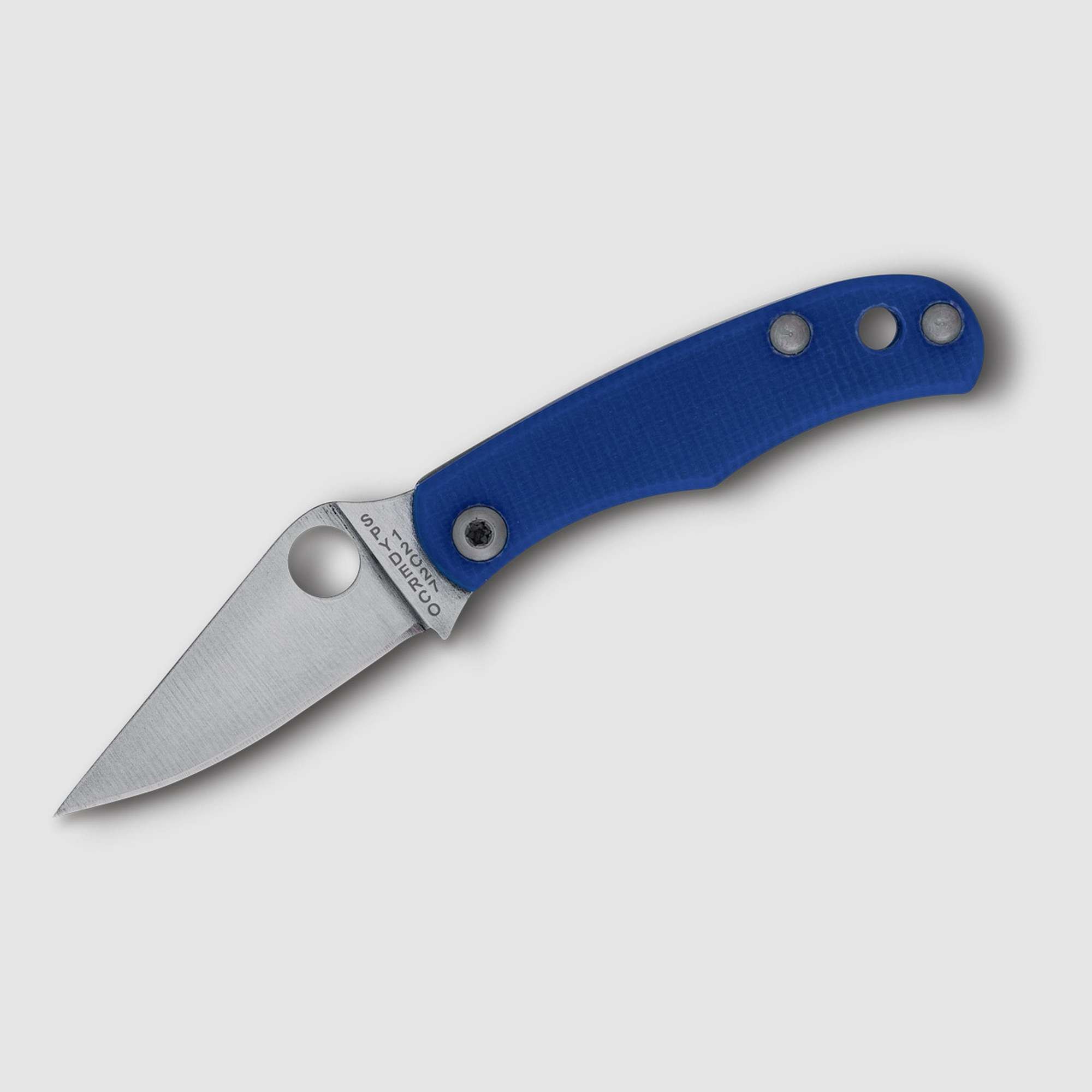 Spyderco Bug G10 Blue PlainEdge Slipjoint-Messer