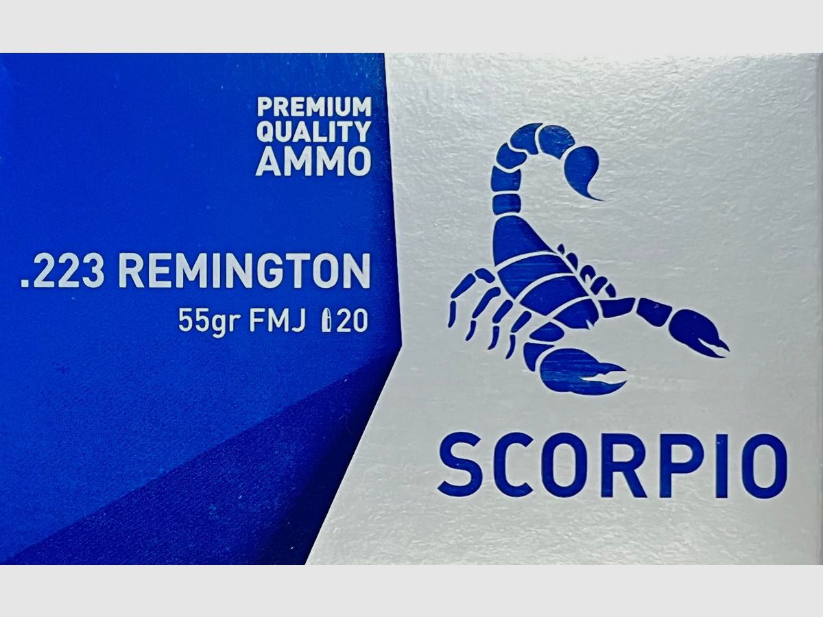 Scorpio .223rem FMJ 50grs - 1000 Schuss