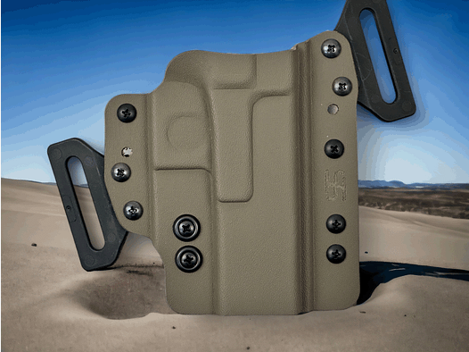 Höppner et Schumann OWB Holster Glock 17 / 34 gris pierre-olive droitier et gaucher