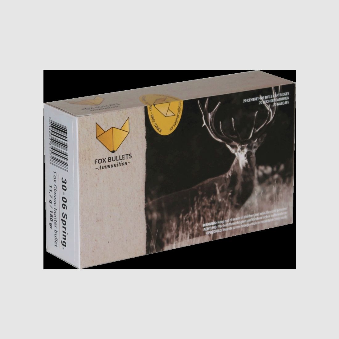 Fox Bullets Classic Hunter .30-06 Sprg. 180GR / 11,7g bleifrei 20 Patronen, Bild 1 von 2