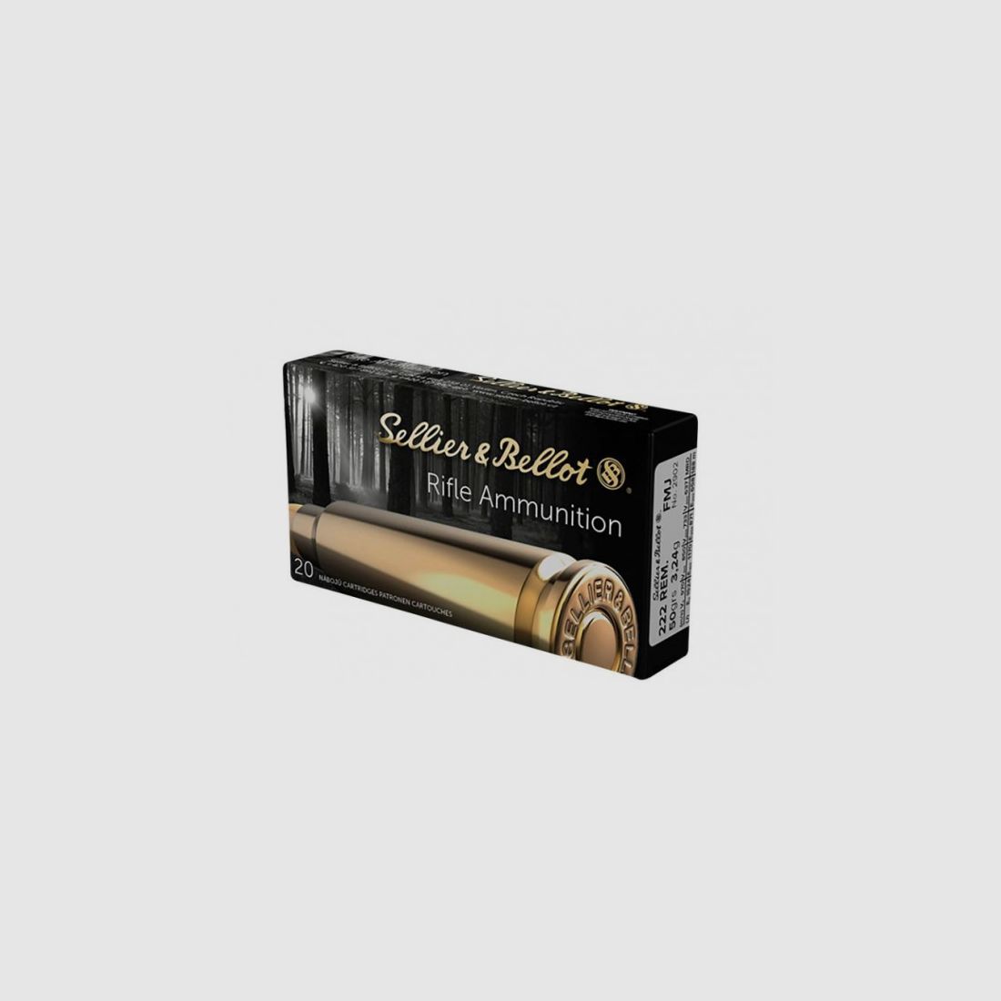 SELLIER & BELLOT .222REM - 50GRS. - FMJ - 20 PATRONEN
