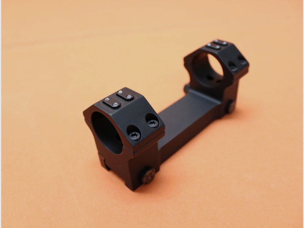 Recknagel Era-Tac Block Mount 30mm (T5013-0020) with Nut, Aluminum Black, Height=20mm for Picatinny Profile