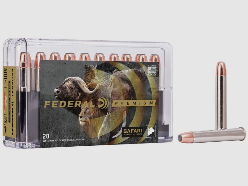 Federal Premium Safari Swift A-Frame .500 NE 570GR JSP 20 Patronen