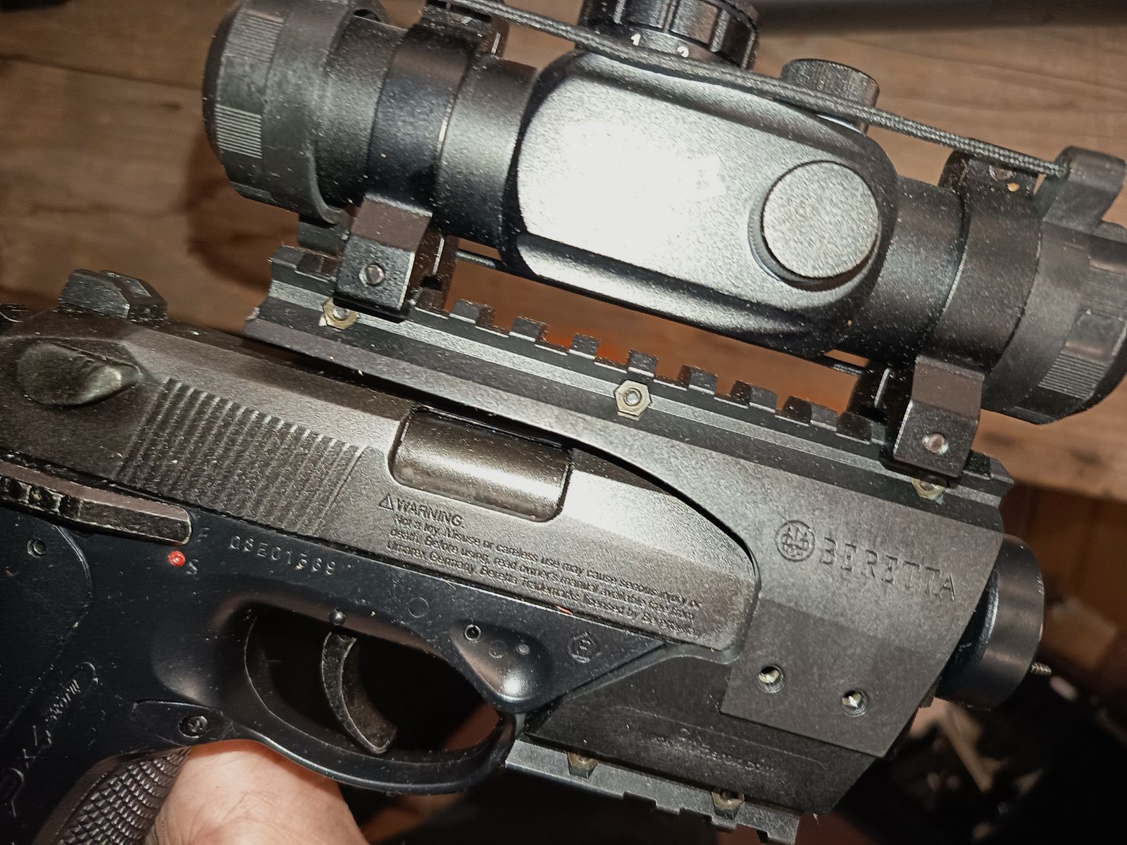 Bundle of airsoft 1 rifle 4 pistols with ammunition and gas cartridges