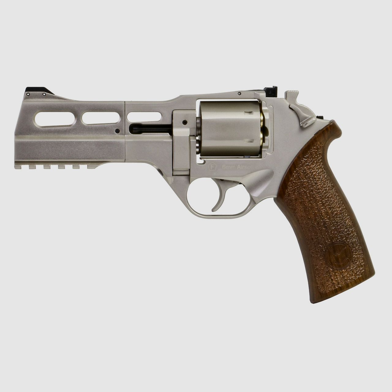 CO2 Softair Revolver Chiappa Rhino 50DS Nickel Vollmetall nickel Kaliber 6 mm BB (P18)
