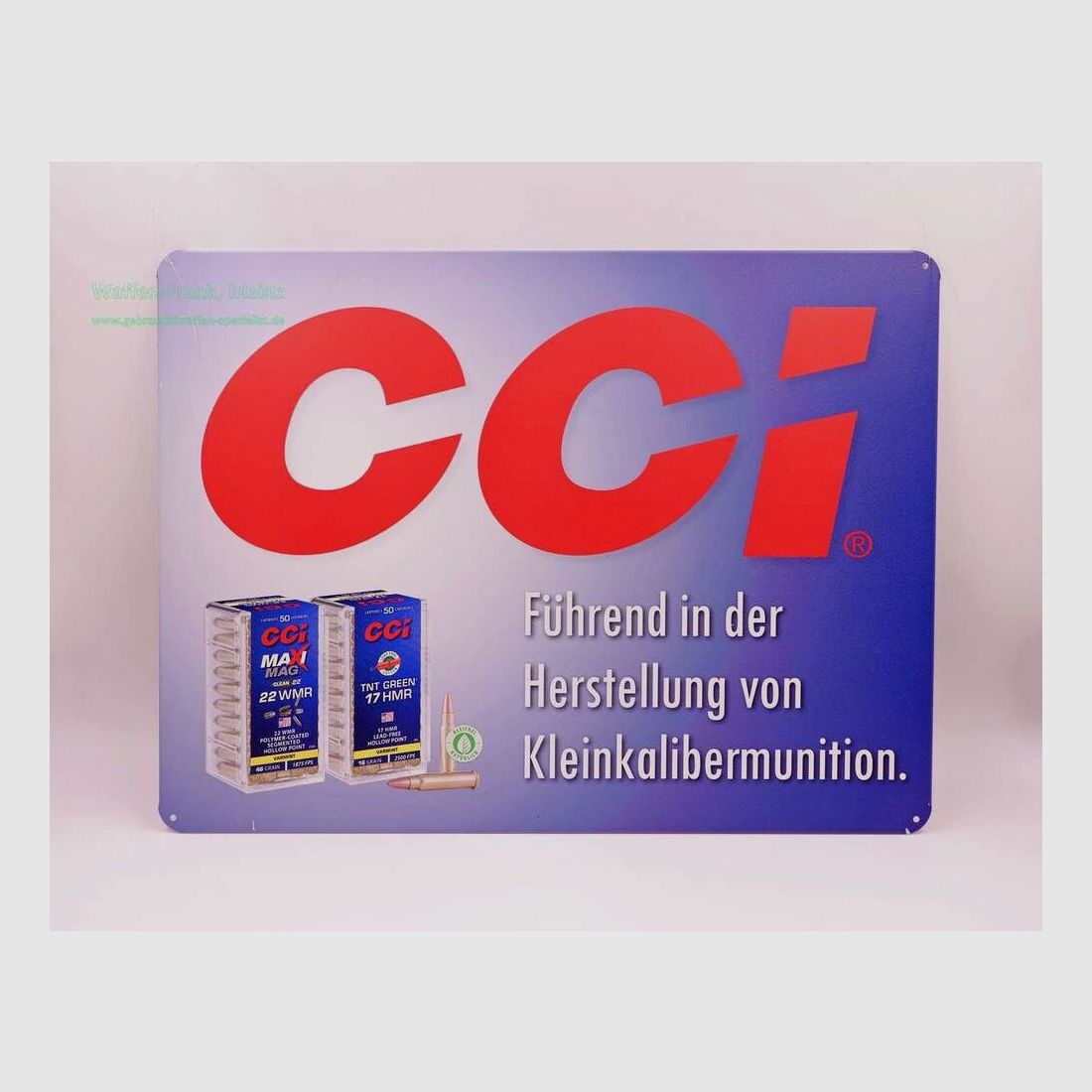 CCI ammunition advertising sign for decoration and collection