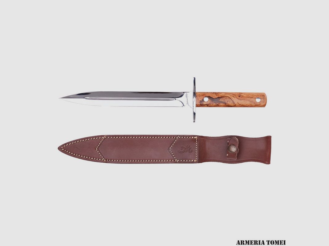 COLTELLO – BROWNING – DAGGER OLIVE WOOD FIXED 23cm, immagine 1 di 2