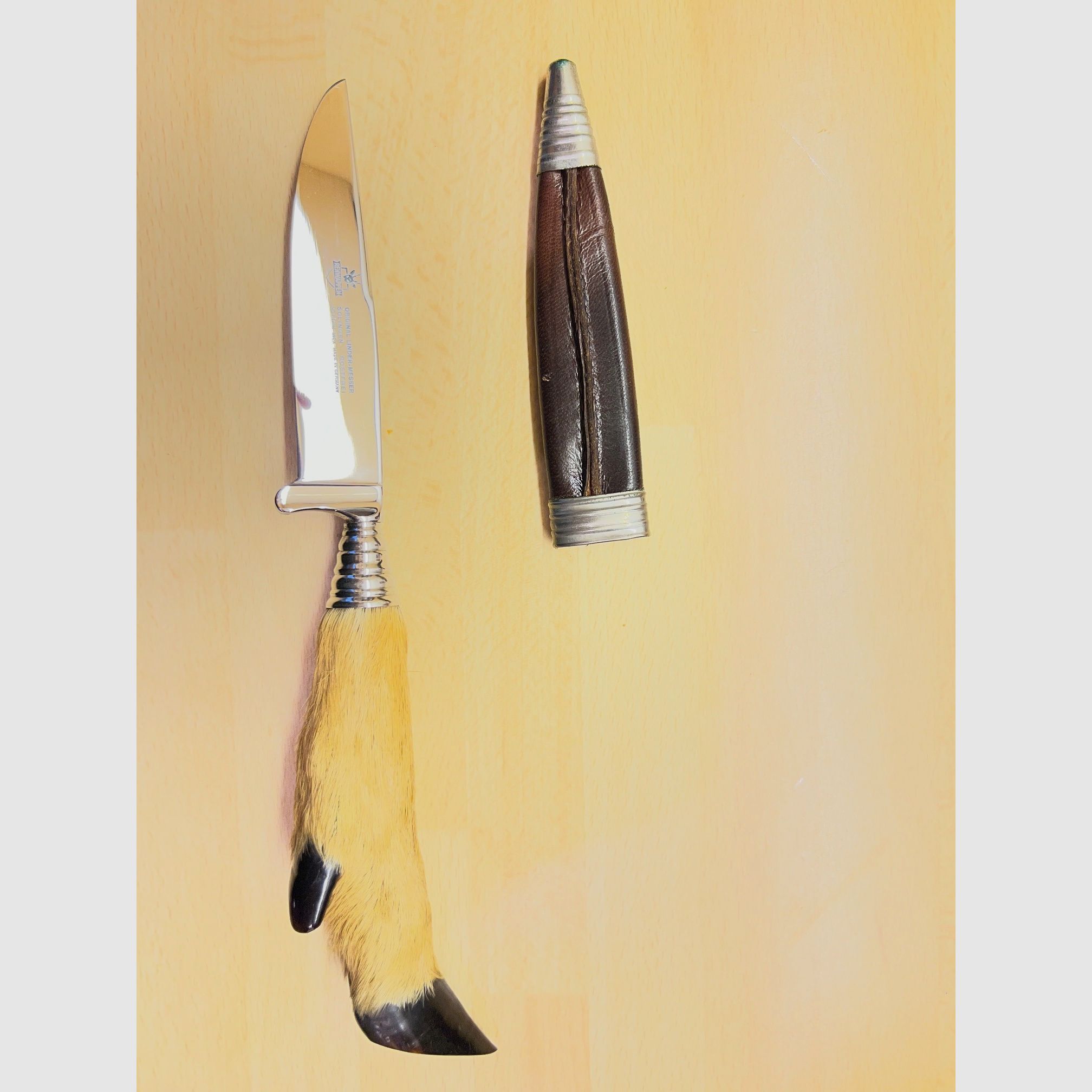 Cuchillo de caza Original Linder, marca de calidad Rehwappen, hoja de acero inoxidable, coleccionista