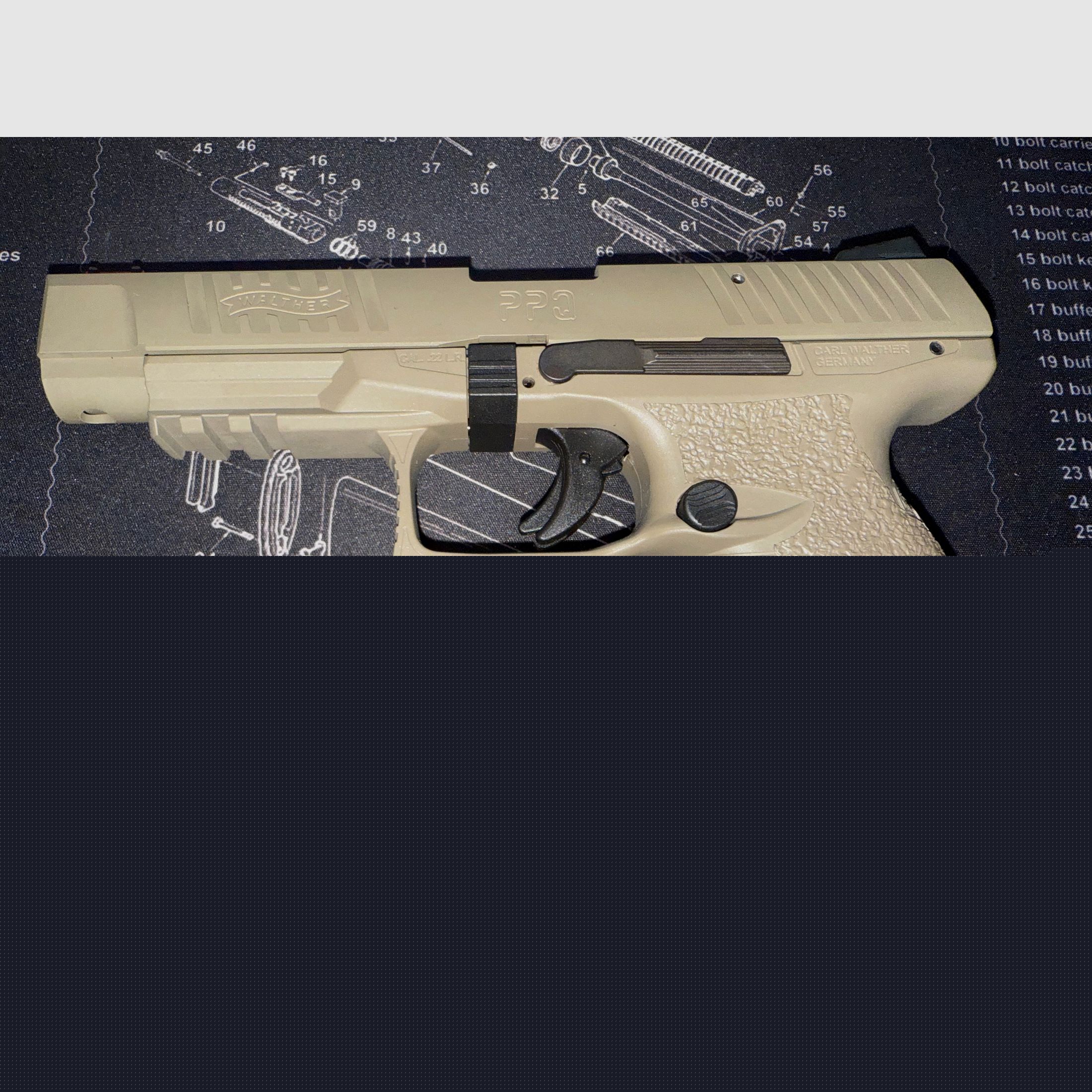 WALTHER PPQ 5” .22 LR FDE mit 4 Magazinen