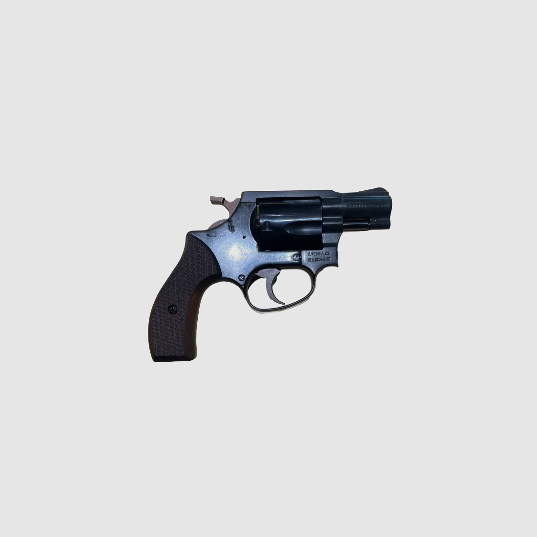 WEIHRAUCH HW 37 -. REVOLVER À BALLES À BLANC - NOIR - POIGNÉE EN BOIS - 9MM R.K., image 3 sur 3