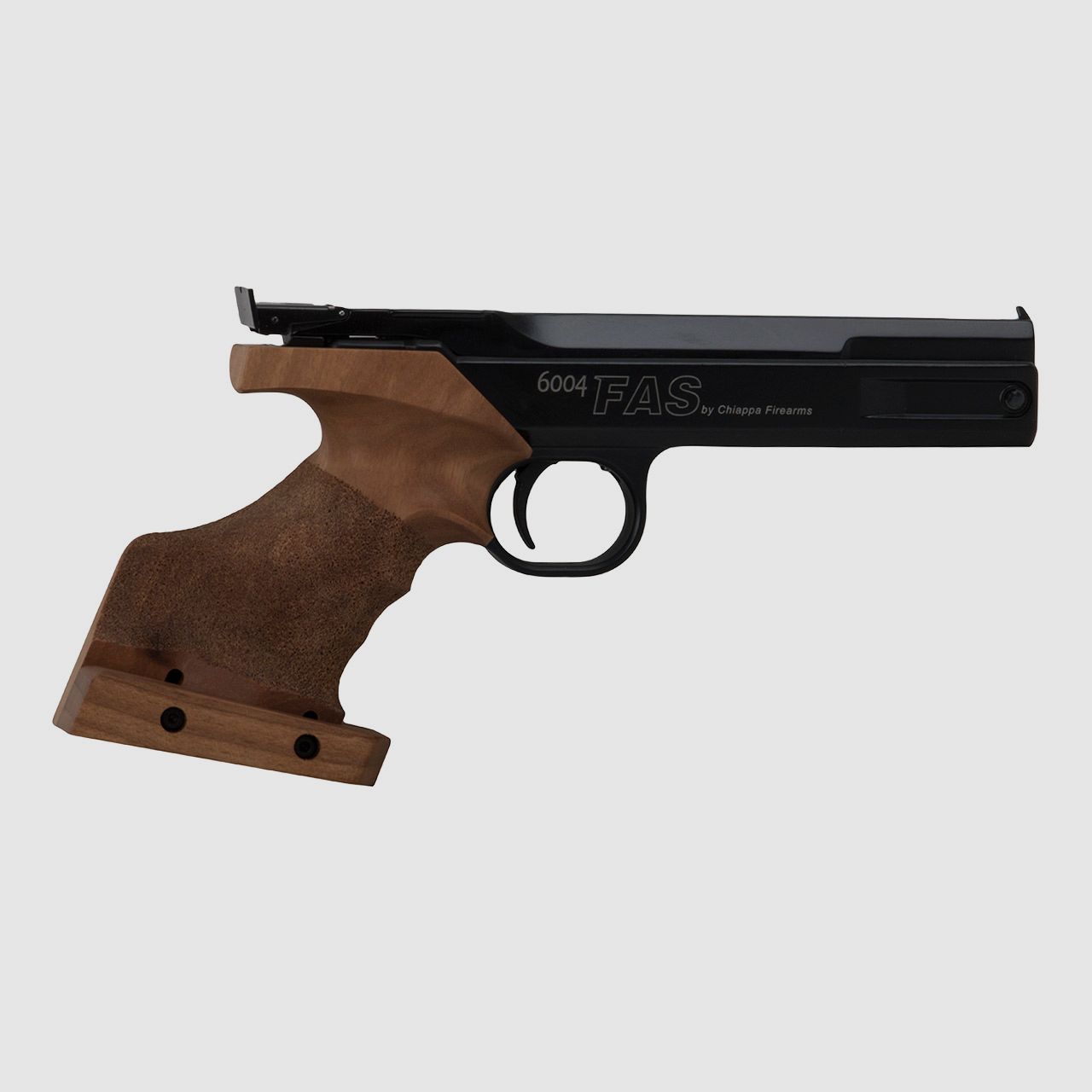 Matchpistole Chiappa FAS 6004 Match 7,5 Zoll LauflĂ¤nge langer Holzgriff Kaliber 4,5 mm (P18)