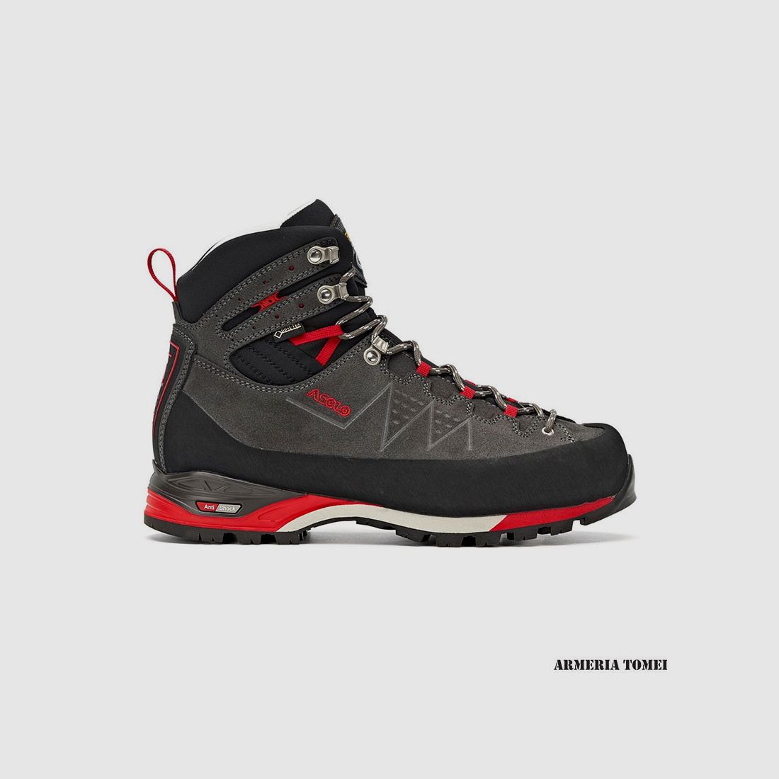 SCARPONI – ASOLO – HERREN – TRAVERSE GTX GV MM GRAU/ROT, Bild 2 von 7