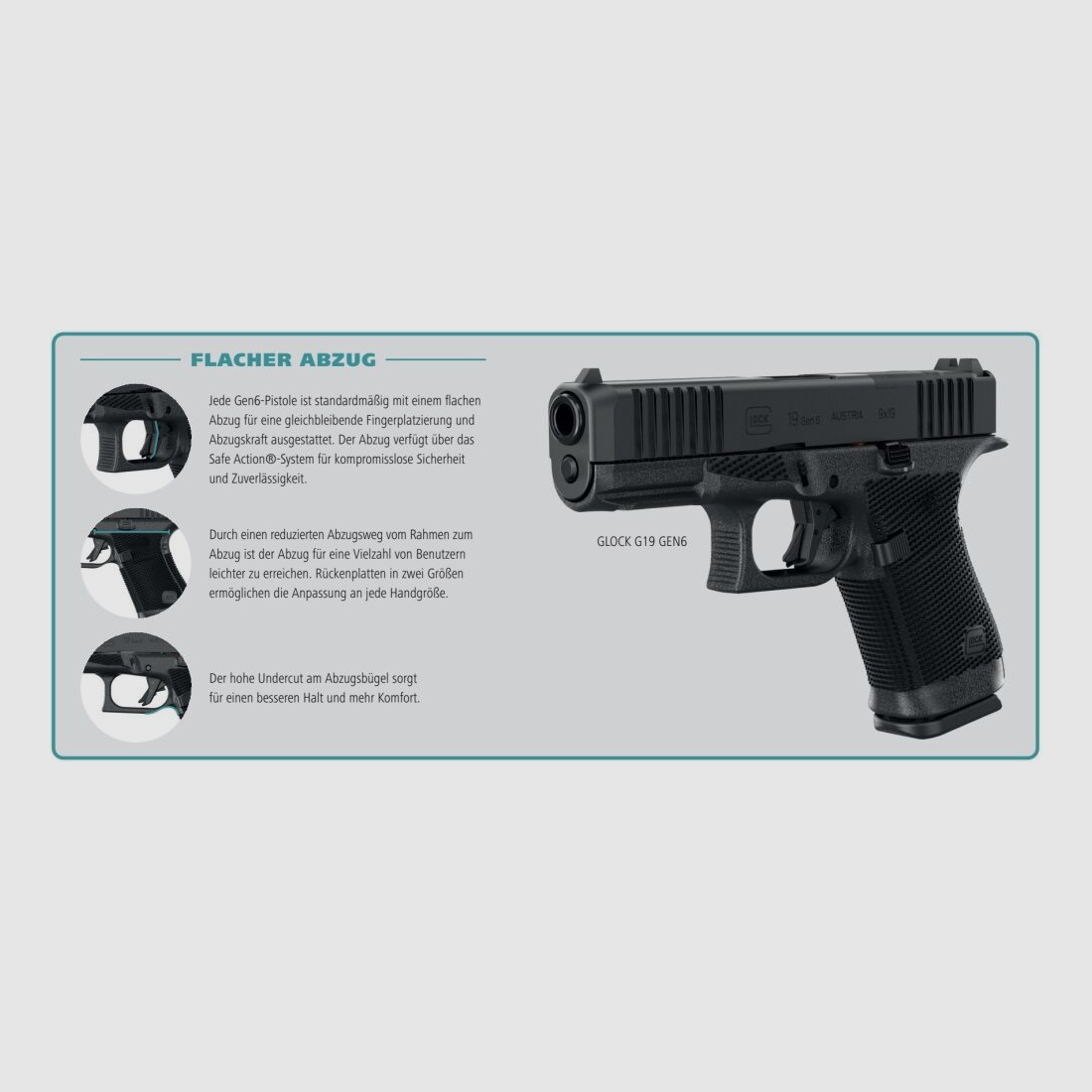 Glock Halbautomatische Pistole GLOCK Pistole G49 Gen6, OR, FS, 9 mm Luger, Standard Crossover