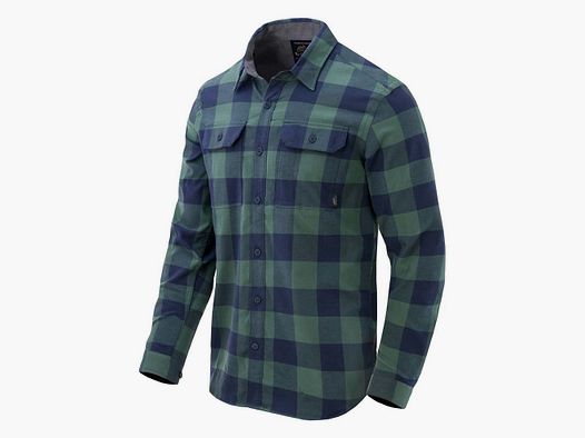 HELIKON-TEX GREYMAN SHIRT MOSS GREEN CHECKERED