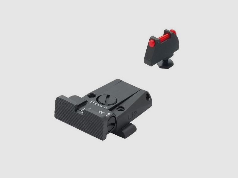 Mirino SPR nero/fibra rossa Glock