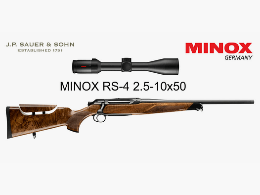 J.P. Sauer & Sohn Sauer 505 Ergo Lux Carabine à répétition HQ3 Pack d'équipement Élégance + VSR | 8.5x55 Blaser | MINOX RS-4 2.5-10x50