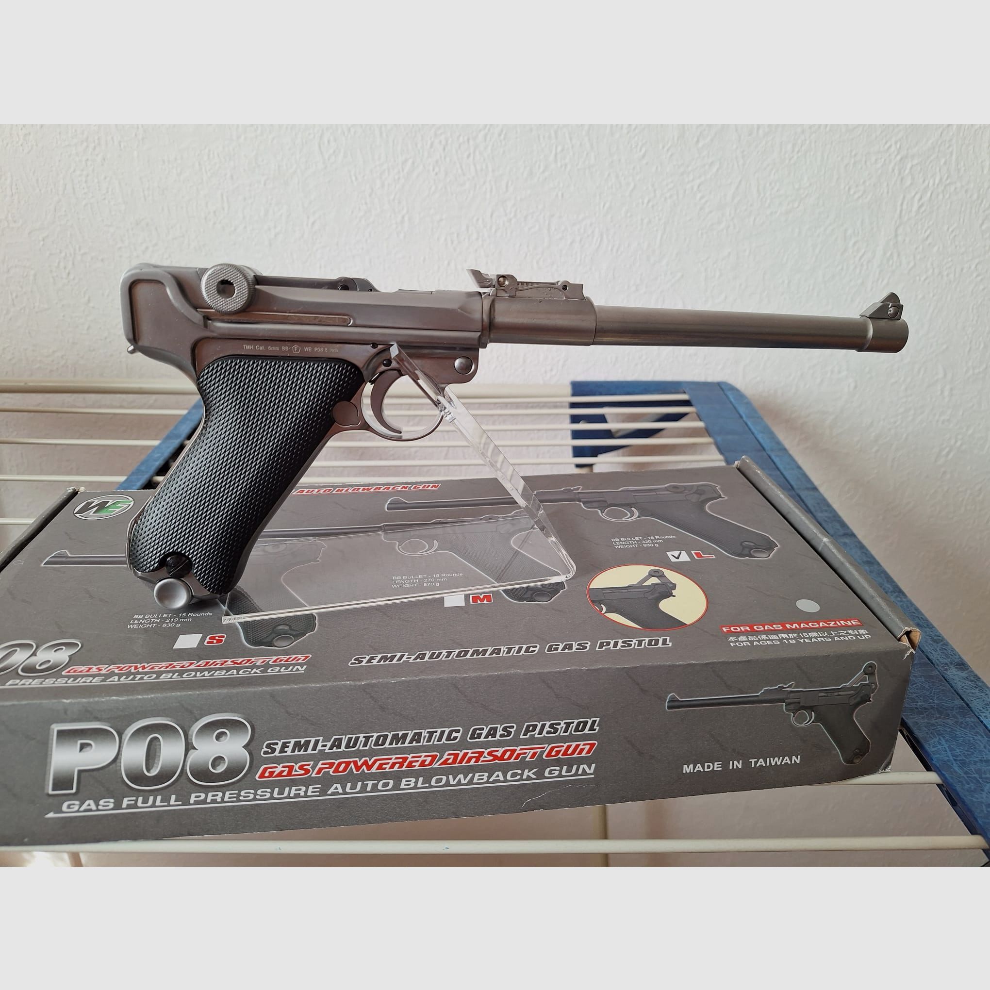 P 08 Gas cal 6mm BB unfired