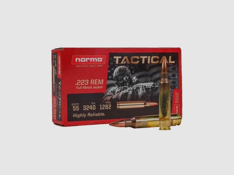 NORMA .223 Rem Tactical FMJ, 55gr, Box 900, Bild 1 von 2