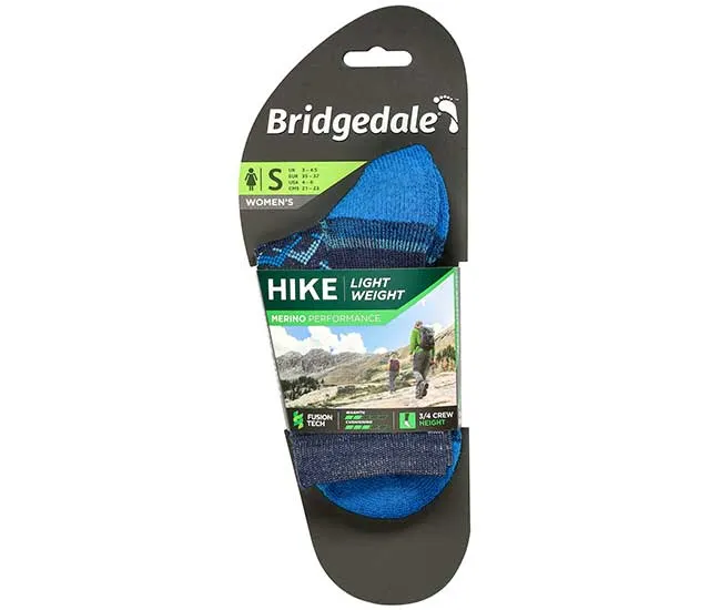 BRIDGEDALE Hike Lightweight Merino P 3/4 Crew Wandersocken – Denim/Blau, Bild 4 von 4