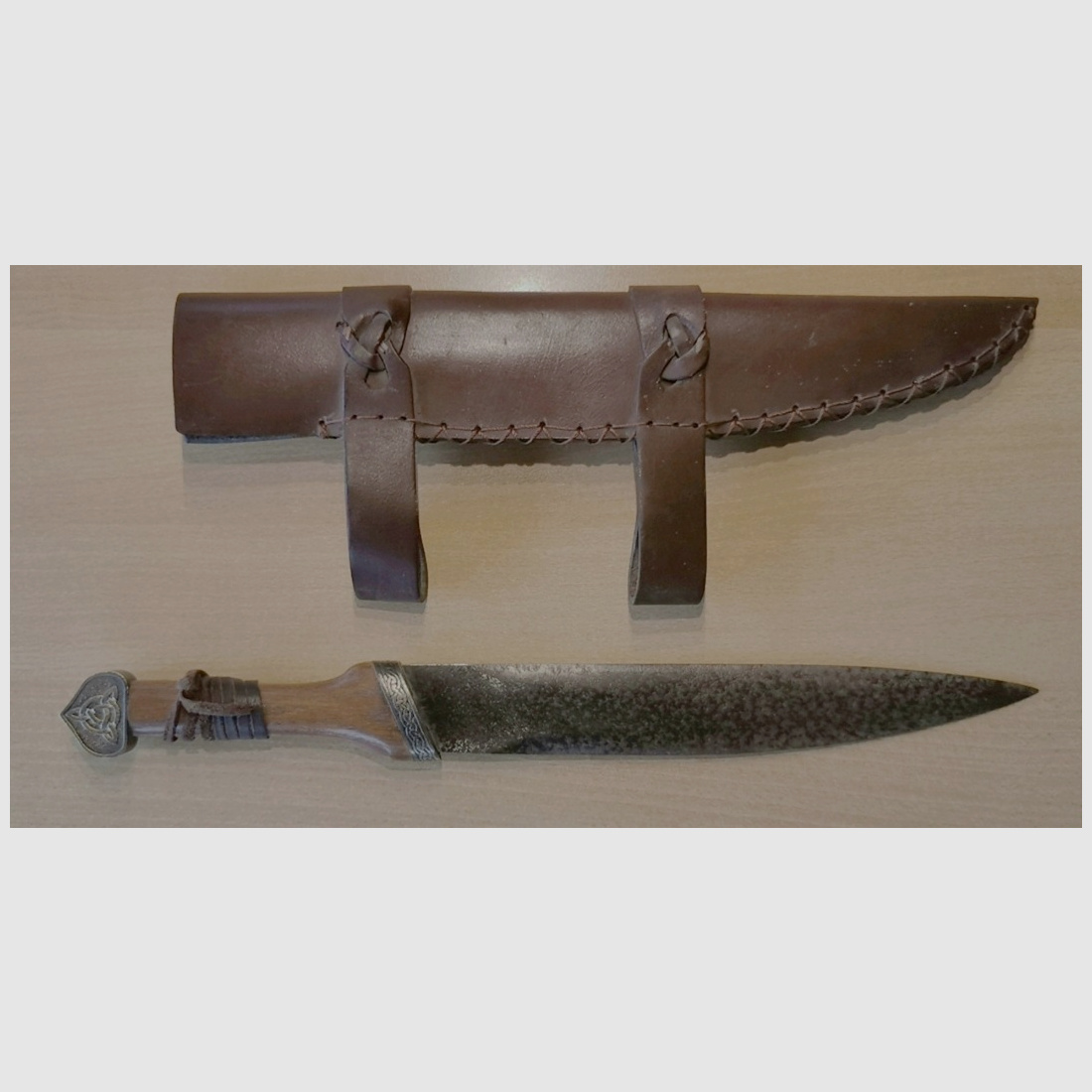 Skramasax/Sächsisches Sax Messer mit Scheide