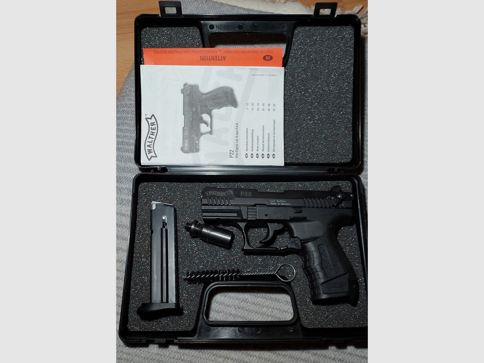 Walther P22 (P 22 Classic) Schreckschuss Pistole 9mm P.A.K. schwarz (PTB 778)